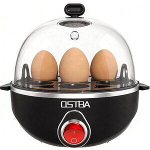 OSTBA Egg Cooker, 7-Egg Electric Boiler with Manual Switch, Overheat Protection,